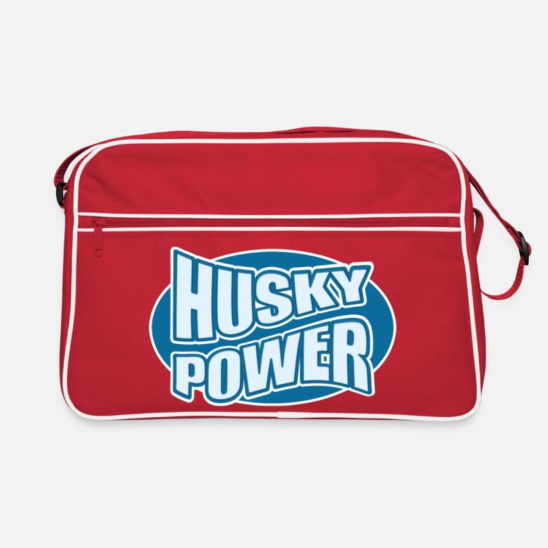 Conception de fautes de frappe de Husky Power - Sac Retro - rouge/blanc