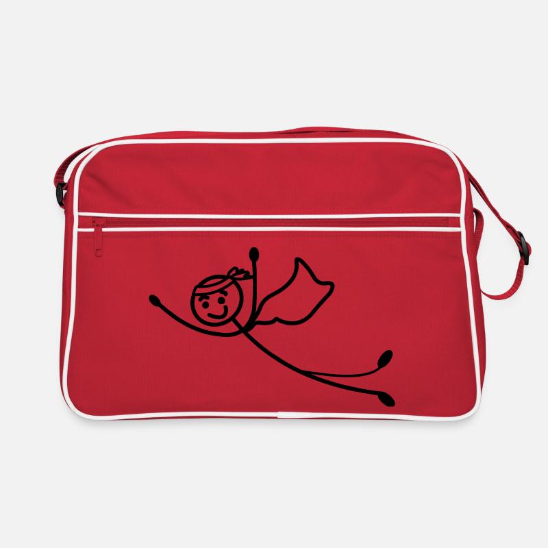 Super jung oder Mann fliegt schnell mit Umhang Retro Tasche