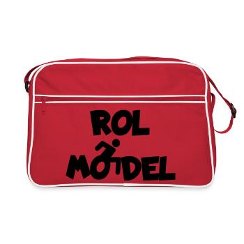 Every wheelchair user is a role model # - Retro Bag - red/white - Front