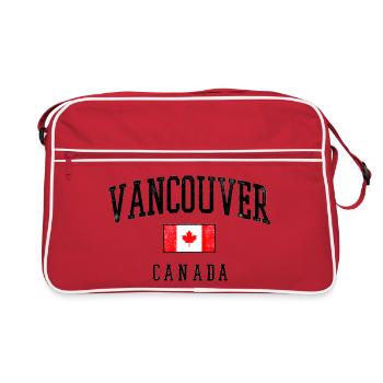 Vancouver, drapeau canadien - Sac Retro - rouge/blanc - Devant