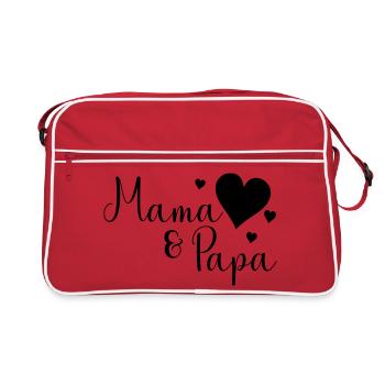 Maman et papa - Sac Retro - rouge/blanc - Devant