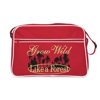 Grandir comme une forêt - motif nature - Sac Retro - rouge/blanc - Devant
