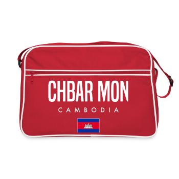 Chbar Mon Cambodia Khmer - Retro Bag - red/white - Front