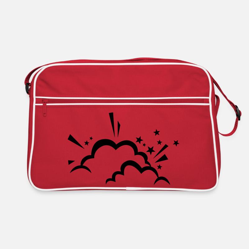 Comic Wolke nach Explosion Retro Tasche