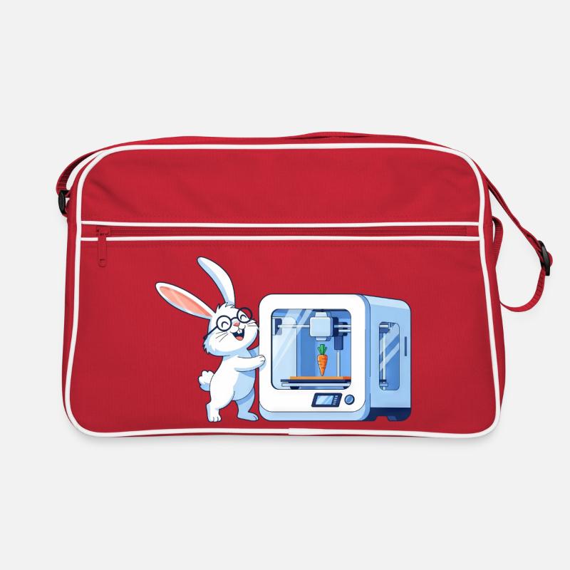 Funny Rabbit Nerd Programmeur Imprimante 3D Sac Retro