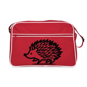 Little hedgehog - Retro Bag - red/white - Front
