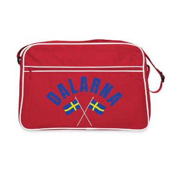 Drapeaux de Dalarna, Suède - Sac Retro - rouge/blanc - Devant