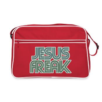 Graphique rétro de Jésus Freak - Sac Retro - rouge/blanc - Devant