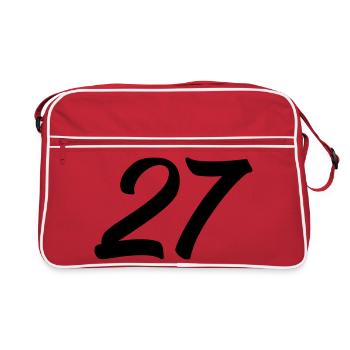 27 - Sac Retro - rouge/blanc - Devant