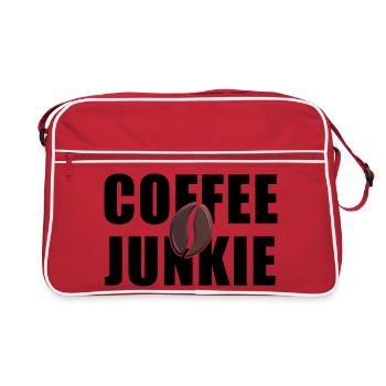 Accro au café : Amour de la caféine - Sac Retro - rouge/blanc - Devant