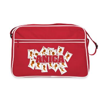 Herzdame Anica - Retro Tasche - Rot/Weiß - Vorne
