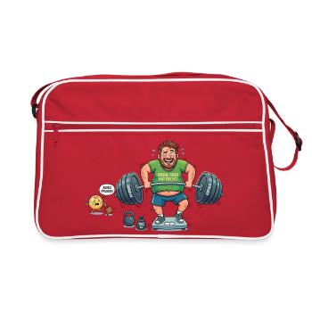 Abnehmen - Retro Tasche - Rot/Weiß - Vorne