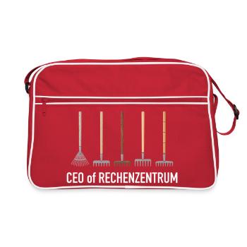 Rechenzentrum Gärtner Garten Gartenarbeit - Retro Tasche - Rot/Weiß - Vorne