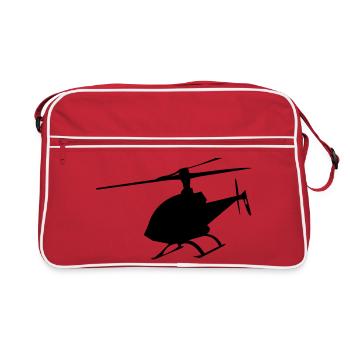 hélicoptère - Sac Retro - rouge/blanc - Devant