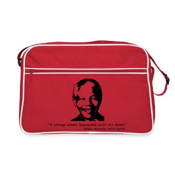 Nelson Mandela - Retro Bag - red/white - Front