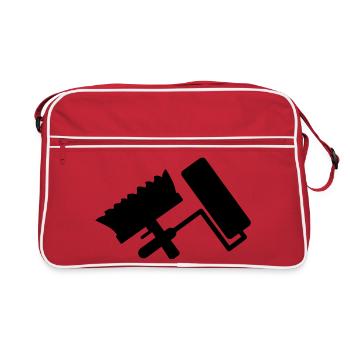 la couleur - Sac Retro - rouge/blanc - Devant