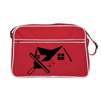 Glaze washer house and tractor - Retro Bag - red/white - Front
