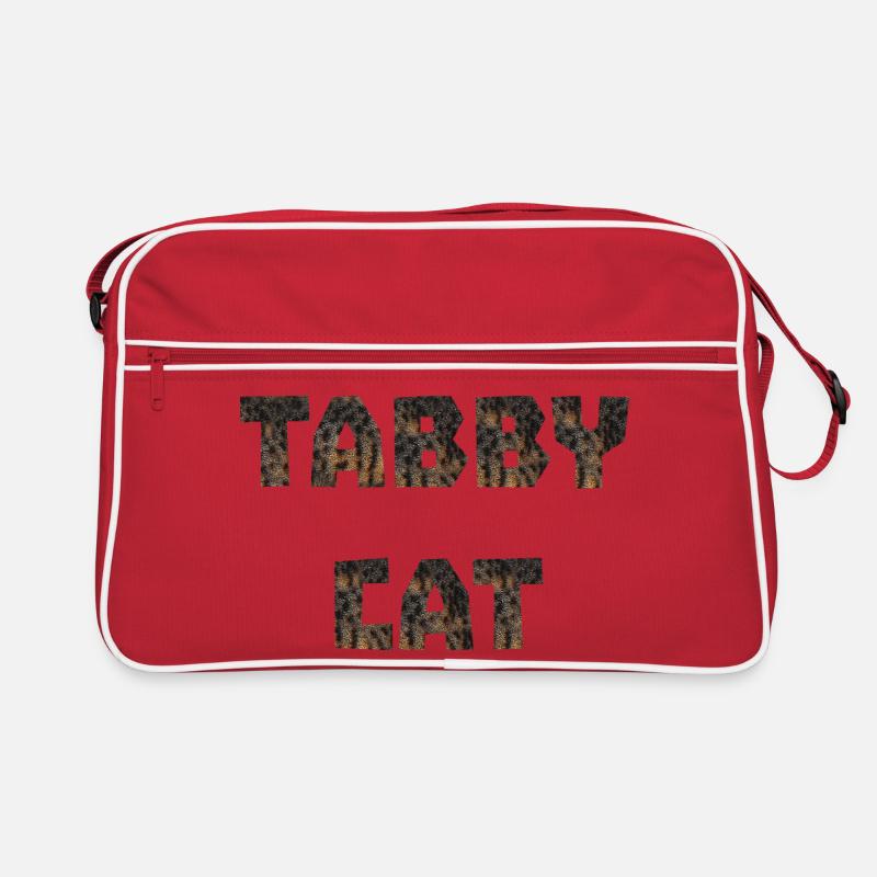 Tabby Cat, Typographie, fur prints Retro Tasche
