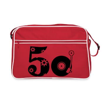 Années 50 Années cinquante - Sac Retro - rouge/blanc - Devant