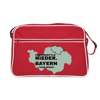 Basse-Bavière | PLUIE - Sac Retro - rouge/blanc - Devant