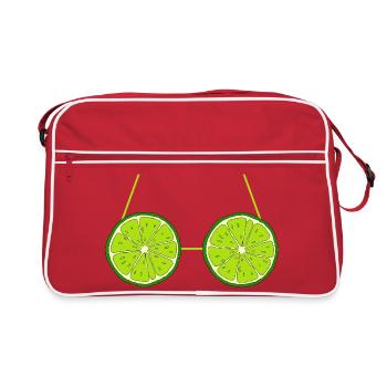 Soutien-gorge vert citron assorti pour le costume d’Halloween - Sac Retro - rouge/blanc - Devant