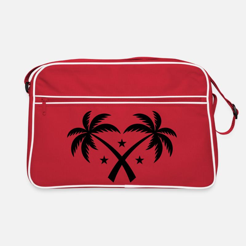 Île du symbole du palmier Sac Retro