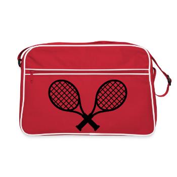 Tennis Schläger Rackets - Retro Bag - red/white - Front