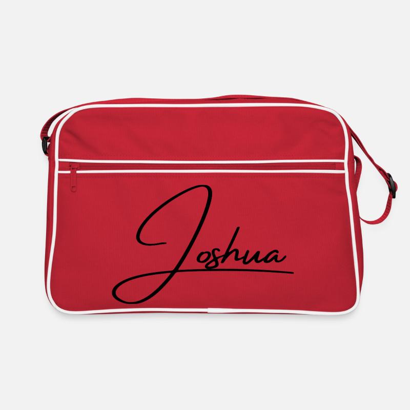 Joshua Name - Elegant Cursive Script Retro Bag