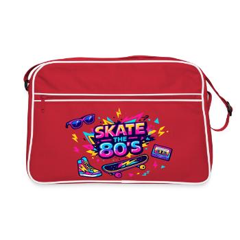 Skate the 80s Neon Era - Retro Bag - red/white - Front