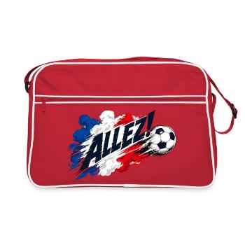 Allez France Saying Football Fan Motif - Retro Bag - red/white - Front