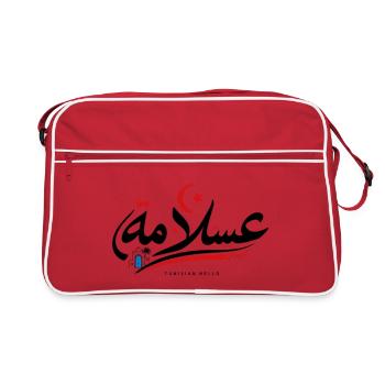 Tshirt عسلامة Tunisian Hello - Sac Retro - rouge/blanc - Devant