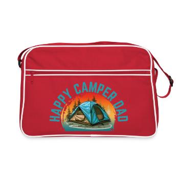PAPA CAMPEUR HEUREUX - Sac Retro - rouge/blanc - Devant