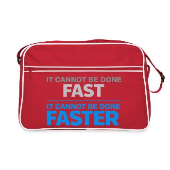 Not done quickly Motif - Retro Bag - red/white - Front