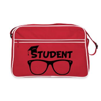 Student - Retro Tasche - Rot/Weiß - Vorne