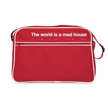 le monde est une maison de fous - Sac Retro - rouge/blanc - Devant