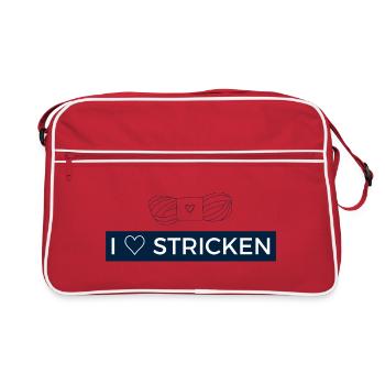 J’adore tricoter - j’adore tricoter - Sac Retro - rouge/blanc - Devant