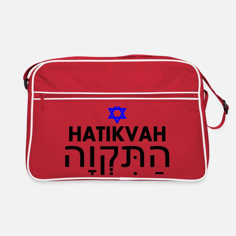 Hatikvah התקווה - Retro Tasche - Rot/Weiß