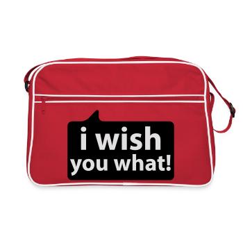 I wish you what | german phrases - Sac Retro - rouge/blanc - Devant