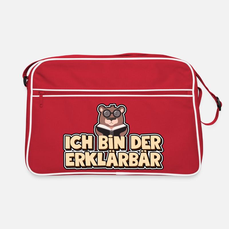 Ich bin der Erklärbär Retro Tasche