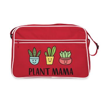 Pflanzen Garten Gärtnerin - Retro Tasche - Rot/Weiß - Vorne