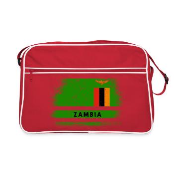 Drapeau de la Zambie - Sac Retro - rouge/blanc - Devant
