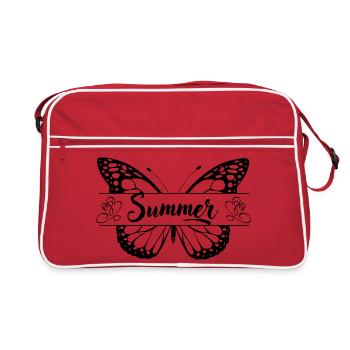Motif d’été avec papillon, femmes cadeaux - Sac Retro - rouge/blanc - Devant