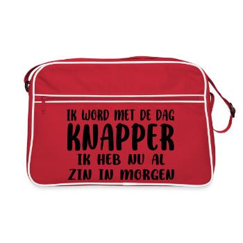 I'm getting more and more handsome. Looking forward to tomorrow # - Retro Bag - red/white - Front