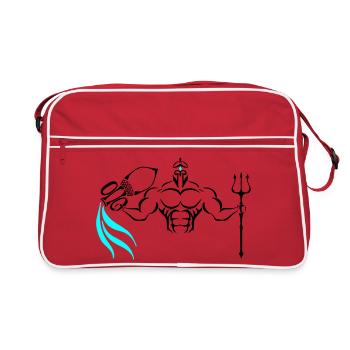 Alpha Aquarius Deluxe - Retro Tasche - Rot/Weiß - Vorne
