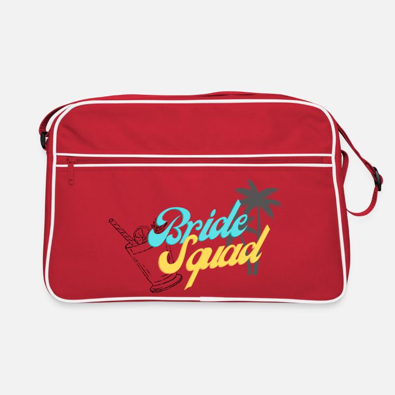 Bride Squad Tropical Sunset Design Retro Bag