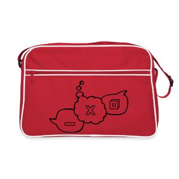 Computer speech bubbles - Retro Bag - red/white - Front