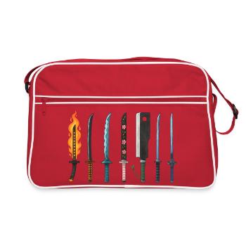 Anime Swords Collection Design - Retro Bag - red/white - Front