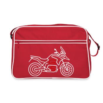 Moto GS blanc rouge - Sac Retro - rouge/blanc - Devant