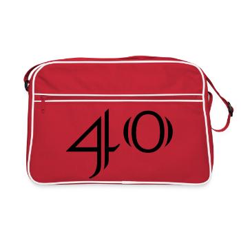 40. 40 YEARS. 40th ANNIVERSARY. 40 YEARS ANNIVERSARY. - Retro Bag - red/white - Front