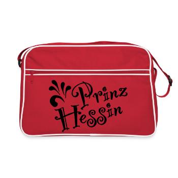 PrinzHessin der Klassiker von Bembeltown Design - Retro Tasche - Rot/Weiß - Vorne